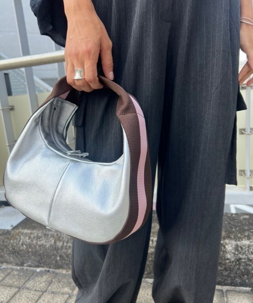 【セール】【atneK AND Scrap Book】ラインポーチバッグ（ハンドバッグ）｜atneK（アトネック）