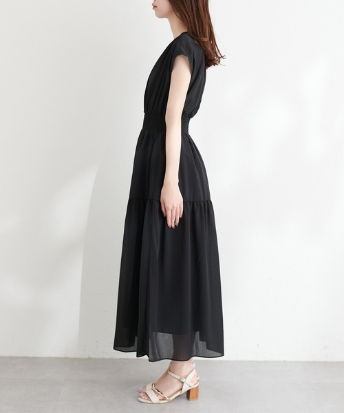 natural coutureプチナチュウエストシャーリングワンピース　Sサイズ プチナチュ】ウエストシャーリングワンピース | natural couture