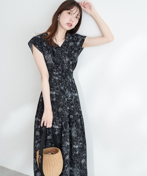 natural coutureプチナチュウエストシャーリングワンピース　Sサイズ WEB限定 /【プチナチュ】ウエストシャーリングワンピース