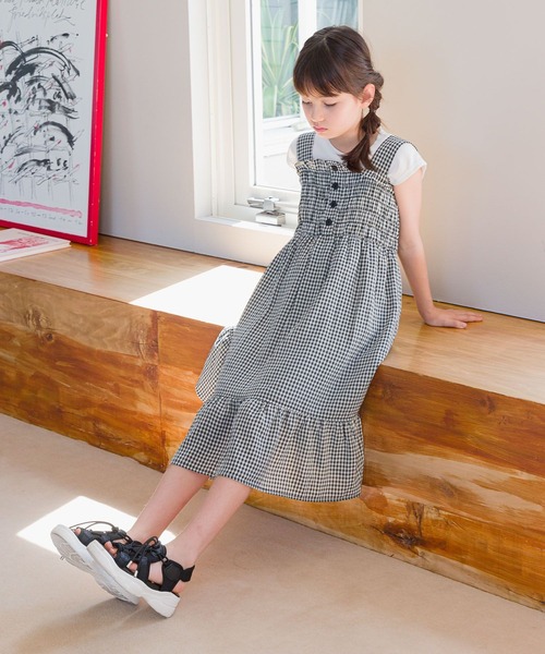 GLOBAL WORK(グローバルワーク)の「イージーDRYキャミワンピース/123813(ワンピース・キッズ・その他/ブラック・120cm/160cm/140cm/130cm/170cm/150cm)」の2枚目の写真