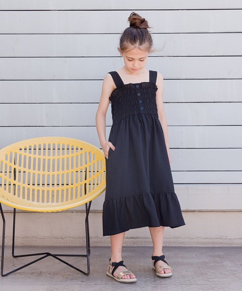 GLOBAL WORK(グローバルワーク)の「イージーDRYキャミワンピース/123813(ワンピース・キッズ・その他/ブラック・120cm/160cm/140cm/130cm/170cm/150cm)」の4枚目の写真