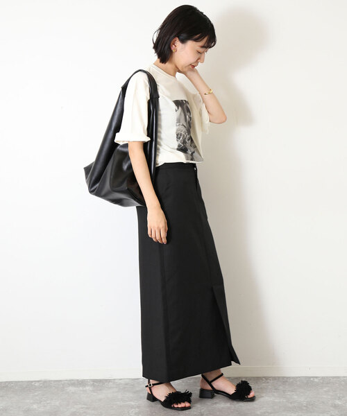 新品✳SLOBE IENA リネン混TRサスペンダー付きペンシルスカート　36 SLOBE IENA（スローブイエナ）の「リネン混TRサスペンダー付き