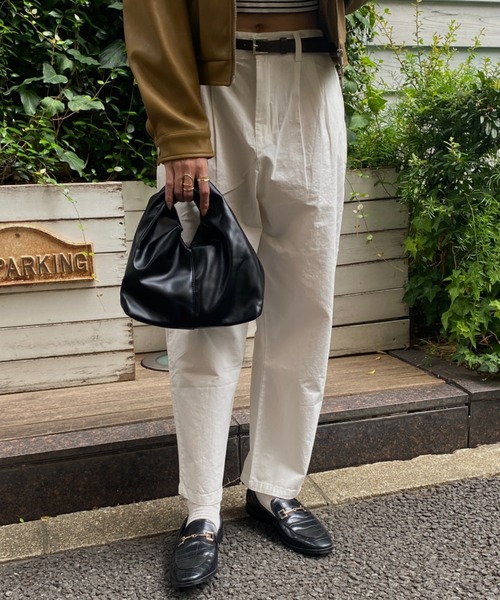 MYMOOD.（マイムード）の「ハイウエストチノパンツ（チノパンツ・レディース・ブラック/ホワイト/ベージュ・FREE）」の2枚目の写真