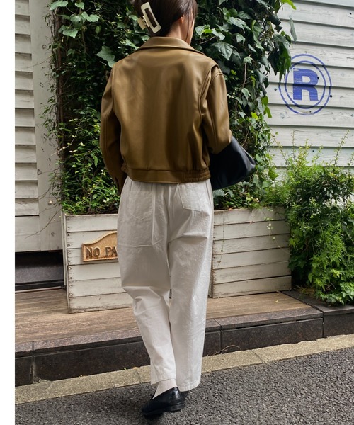 MYMOOD.（マイムード）の「ハイウエストチノパンツ（チノパンツ・レディース・ブラック/ホワイト/ベージュ・FREE）」の16枚目の写真