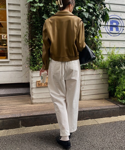 MYMOOD.（マイムード）の「ハイウエストチノパンツ（チノパンツ・レディース・ブラック/ホワイト/ベージュ・FREE）」の17枚目の写真