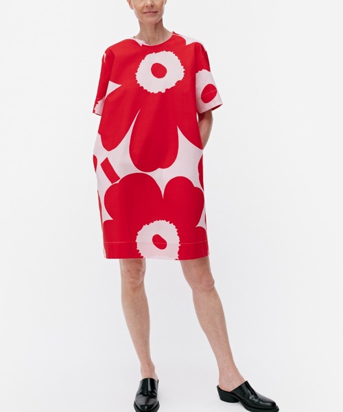 marimekko 赤いワンピース 未着用 日本未入荷 レッド（赤）系 marimekko(マリメッコ) ワンピース