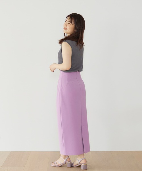 COHINA(コヒナ)の「ブライトシアーリブノースリニットトップス【低身長・小柄女性】(ニット/セーター・レディース・ピンク/ホワイト/チャコールグレー/ラベンダー/ブラウン・ONE SIZE)」の13枚目の写真