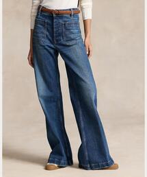 Lauren Ralph Laurenストレッチジャージーワイドレッグパンツ プリーテッド ストレッチ ジャージー ワイドレッグ パンツ