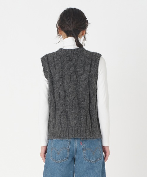 セール】Levi's/リーバイス ISABEL ケーブルニットベスト グレー