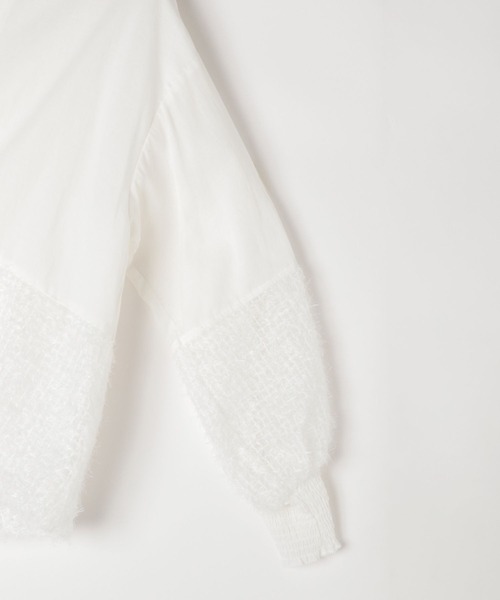 niko and...（ニコアンド）の「[MODE NORM CORE]バンドカラーモケバルーンブラウス（シャツ/ブラウス・レディース・ホワイト/ブラック/サックスブルー・MEDIUM/LARGE）」の20枚目の写真