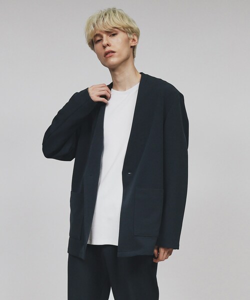 tk.TAKEO KIKUCHI(ティーケータケオキクチ)の「◆360度ストレッチノーカラージャケット(ノーカラージャケット・メンズ・ブラック/グレー/ブルー系その他・02/03/04)」の4枚目の写真