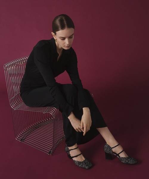 HIMIKO（ヒミコ）の「【Made in Japan】ダブルベルトセパレートパンプス/641325（パンプス・レディース・プラチナム/ブラック系その他/ブラック・22.0cm/23.0cm/24.0cm/22.5cm/23.5cm/24.5cm/25.0cm）」の3枚目の写真