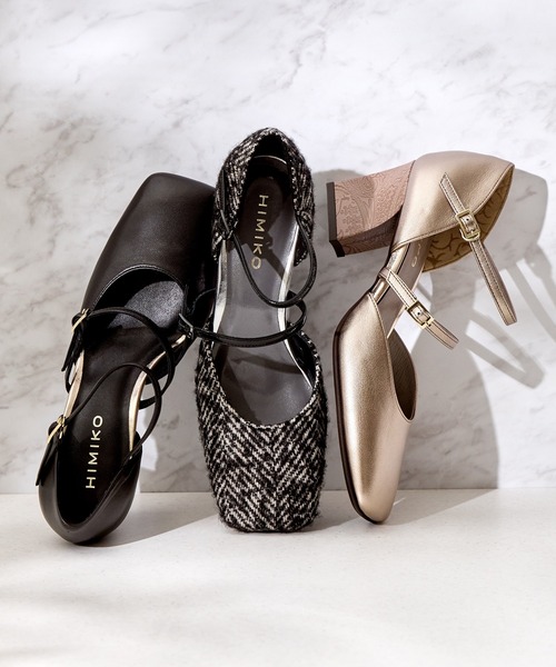 HIMIKO（ヒミコ）の「【Made in Japan】ダブルベルトセパレートパンプス/641325（パンプス・レディース・プラチナム/ブラック系その他/ブラック・22.0cm/23.0cm/24.0cm/22.5cm/23.5cm/24.5cm/25.0cm）」の18枚目の写真