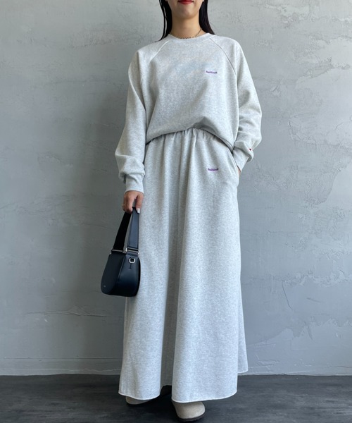 Healthknit（ヘルスニット）の「[HEALTHKNIT/ヘルスニット] 別注 クラシックスウェット マキシ丈フレアスカート（スカート・レディース・ピンク/チャコール/ブルー/グレー/レッド・M/S）」の22枚目の写真