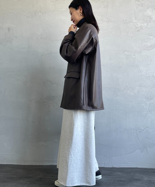 Healthknit（ヘルスニット）の「[HEALTHKNIT/ヘルスニット] 別注 クラシックスウェット マキシ丈フレアスカート（スカート・レディース・ピンク/チャコール/ブルー/グレー/レッド・M/S）」の17枚目の写真