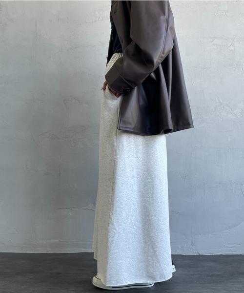 Healthknit（ヘルスニット）の「[HEALTHKNIT/ヘルスニット] 別注 クラシックスウェット マキシ丈フレアスカート（スカート・レディース・ピンク/チャコール/ブルー/グレー/レッド・M/S）」の13枚目の写真