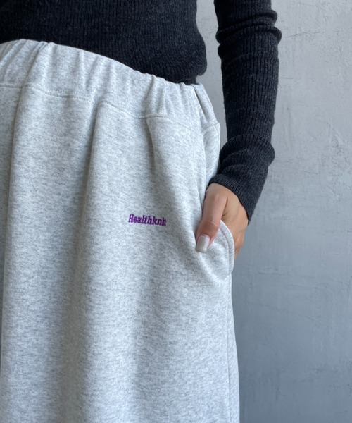 Healthknit（ヘルスニット）の「[HEALTHKNIT/ヘルスニット] 別注 クラシックスウェット マキシ丈フレアスカート（スカート・レディース・ピンク/チャコール/ブルー/グレー/レッド・M/S）」の19枚目の写真