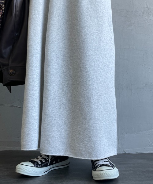 Healthknit（ヘルスニット）の「[HEALTHKNIT/ヘルスニット] 別注 クラシックスウェット マキシ丈フレアスカート（スカート・レディース・ピンク/チャコール/ブルー/グレー/レッド・M/S）」の21枚目の写真