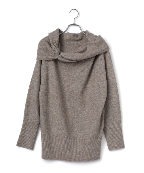 VIS(ビス)の「【2WAY】ミックスヤーンオフショルダーニット(ニット/セーター・レディース・チャコールグレー/ベージュ/キナリ・FREE)」の18枚目の写真