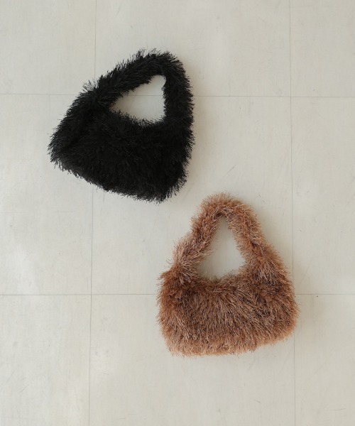 Bab（バブ）の「ワンハンドルフェザーBAG（ハンドバッグ・レディース・ブラック/ブラウン・ONESIZE）」の10枚目の写真