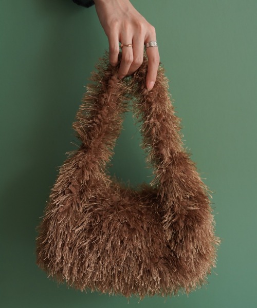 Bab（バブ）の「ワンハンドルフェザーBAG（ハンドバッグ・レディース・ブラック/ブラウン・ONESIZE）」の16枚目の写真