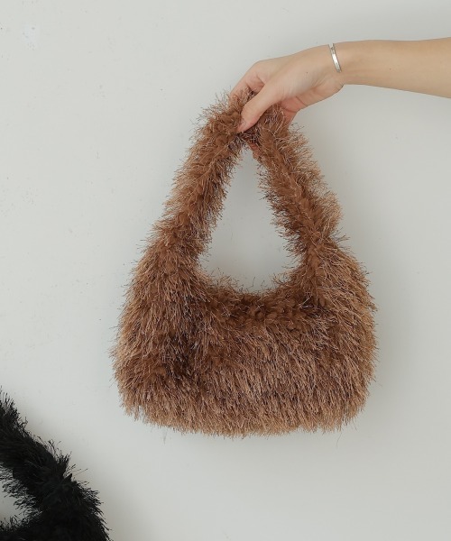 Bab（バブ）の「ワンハンドルフェザーBAG（ハンドバッグ・レディース・ブラック/ブラウン・ONESIZE）」の14枚目の写真
