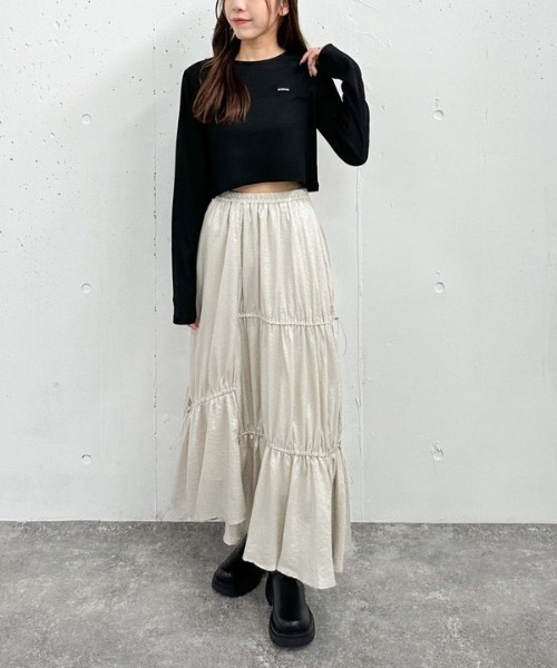 archives(アルシーヴ)の「ラメテレコTOPS(Tシャツ/カットソー・レディース・グレー/アイボリー/ブラック・MEDIUM)」の15枚目の写真