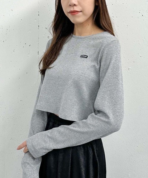 archives(アルシーヴ)の「ラメテレコTOPS(Tシャツ/カットソー・レディース・グレー/アイボリー/ブラック・MEDIUM)」の20枚目の写真