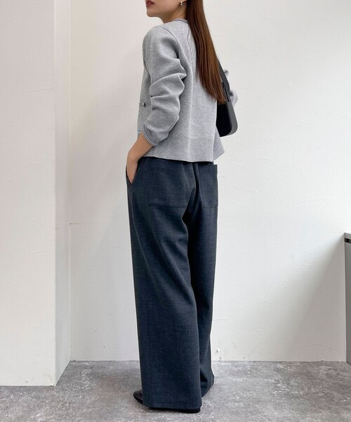 fredy emue(フレディエミュ)の「ウールライクストレートイージーパンツ(その他パンツ・レディース・ブラック/チャコールグレー/グレイッシュベージュ・36/38)」の20枚目の写真