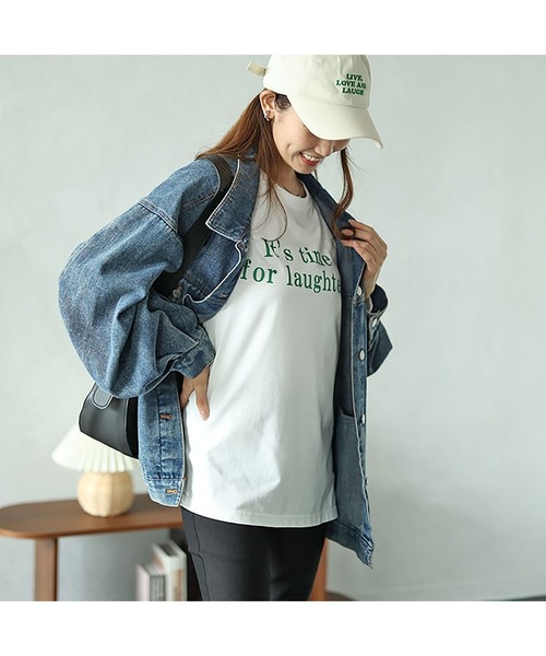 GOLDJAPAN(ゴールドジャパン)の「ロゴプリントロンT【大きいサイズ対応】(Tシャツ/カットソー・レディース・ブラック/ホワイト・LL/3L/4L/5L)」の8枚目の写真