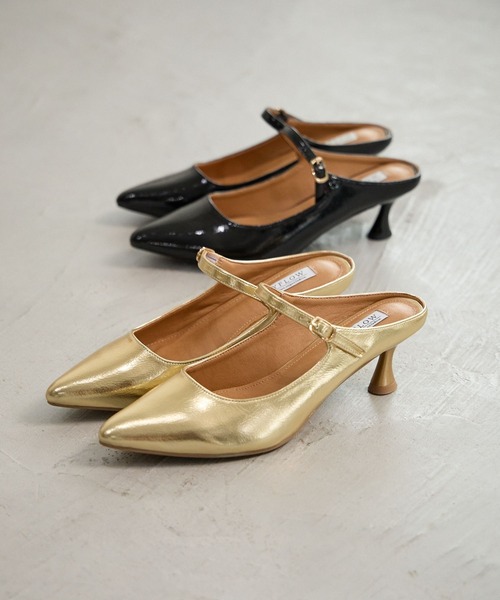 BAYFLOW（ベイフロー）の「[安定感のある履き心地]ストラップミュール（パンプス・レディース・シルバー/ブラック/ゴールド・MEDIUM/LARGE）」の8枚目の写真