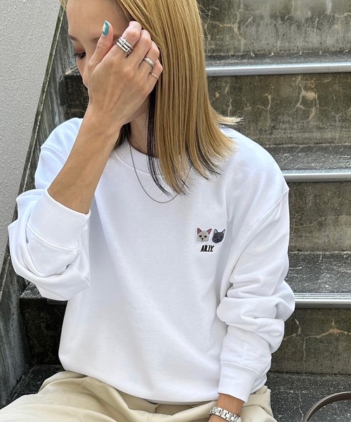 INTERPLAY（インタープレイ）の「【INTERPLAY x AYA】Cat patch SWEAT(UNISEX)（スウェット・レディース・ブラック/グレー/ホワイト・MEDIUM/X-LARGE）」の20枚目の写真