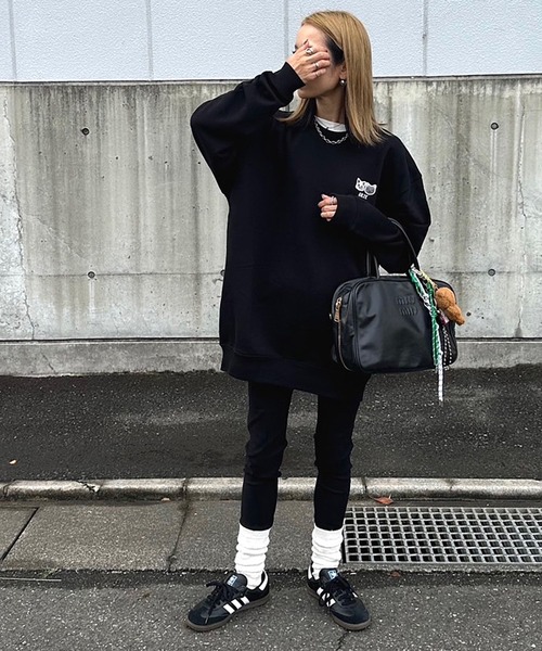 INTERPLAY（インタープレイ）の「【INTERPLAY x AYA】Cat patch SWEAT(UNISEX)（スウェット・レディース・ブラック/グレー/ホワイト・MEDIUM/X-LARGE）」の7枚目の写真