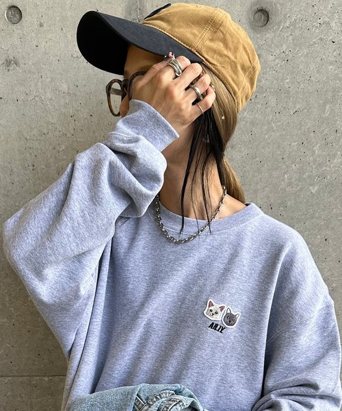 INTERPLAY（インタープレイ）の「【INTERPLAY x AYA】Cat patch SWEAT(UNISEX)（スウェット・レディース・ブラック/グレー/ホワイト・MEDIUM/X-LARGE）」の15枚目の写真