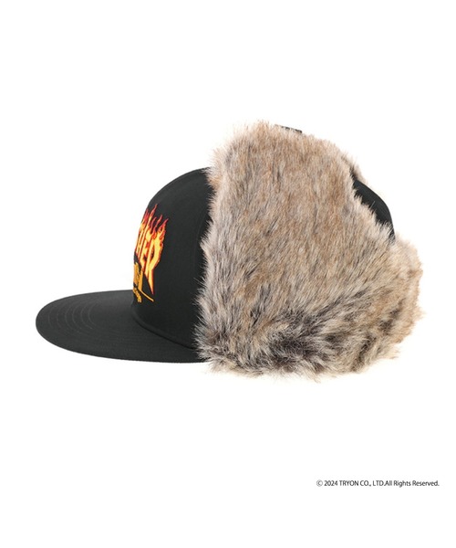 Manhattan Portage（マンハッタンポーテージ）の「THRASHER Ear Flap Cap（キャップ・メンズ・ブラック系その他/ブラック×ブラック・FREE）」の4枚目の写真
