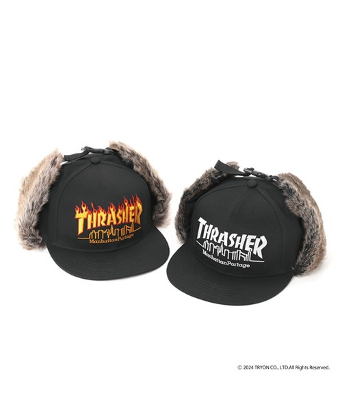 Manhattan Portage（マンハッタンポーテージ）の「THRASHER Ear Flap Cap（キャップ・メンズ・ブラック系その他/ブラック×ブラック・FREE）」の11枚目の写真