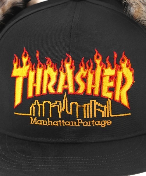 Manhattan Portage（マンハッタンポーテージ）の「THRASHER Ear Flap Cap（キャップ・メンズ・ブラック系その他/ブラック×ブラック・FREE）」の7枚目の写真