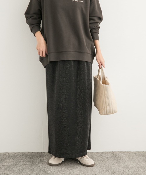 URBAN RESEARCH DOORS（アーバンリサーチドアーズ）の「ラメカットストレートスカート（スカート・レディース・ブラック/グレー・MEDIUM）」の22枚目の写真