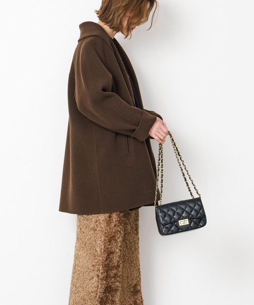 新品MICA&DEALマイカアンドディール ショールカラーリバーコート24AW