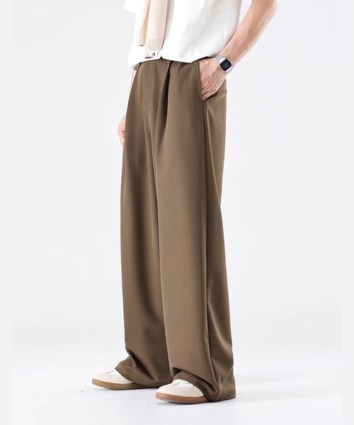 TOBEE（トゥビー）の「【TOBEE】タックワイドストレート スラックス（スラックス・メンズ・ブラック/ブラウン・MEDIUM/SMALL/LARGE/X-LARGE）」の20枚目の写真