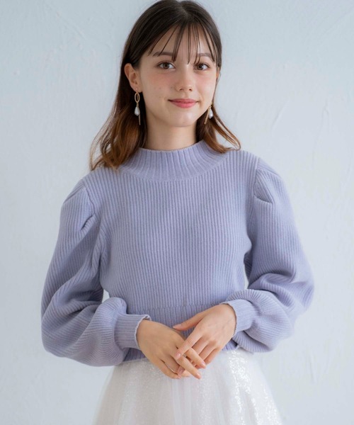 NOELA（ノエラ）の「もこもこモールニット（ニット/セーター・レディース・ベージュ/ブラック/ブルー・フリー）」の3枚目の写真