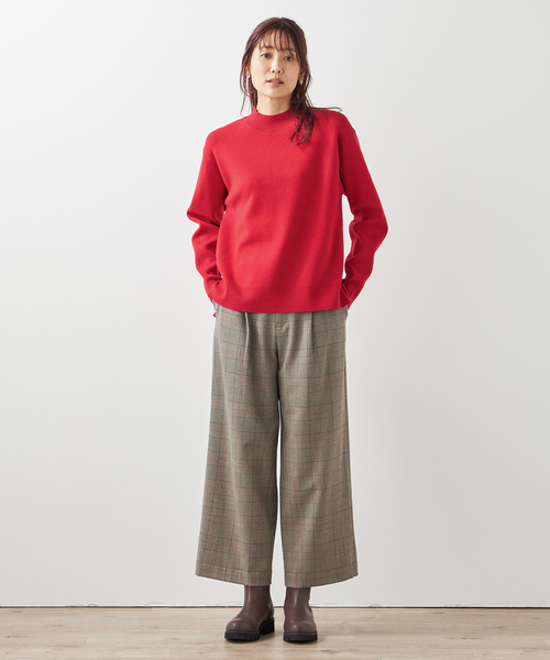 Petit Honfleur(プチオンフルール)の「ワイドパンツ(スラックス・レディース・アイボリー/レッド/ブラウン・64/67)」の15枚目の写真