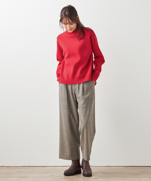 Petit Honfleur(プチオンフルール)の「ワイドパンツ(スラックス・レディース・アイボリー/レッド/ブラウン・64/67)」の16枚目の写真