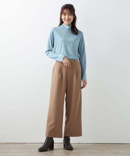 Petit Honfleur(プチオンフルール)の「ワイドパンツ(スラックス・レディース・アイボリー/レッド/ブラウン・64/67)」の21枚目の写真