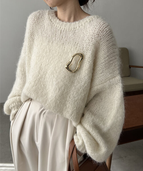 GOLDY（ゴールディ）の「〈GOLDY/ゴールディ〉ニュアンスラウンドブローチ（ブローチ/コサージュ・レディース・ゴールド/シルバー・FREE）」の6枚目の写真