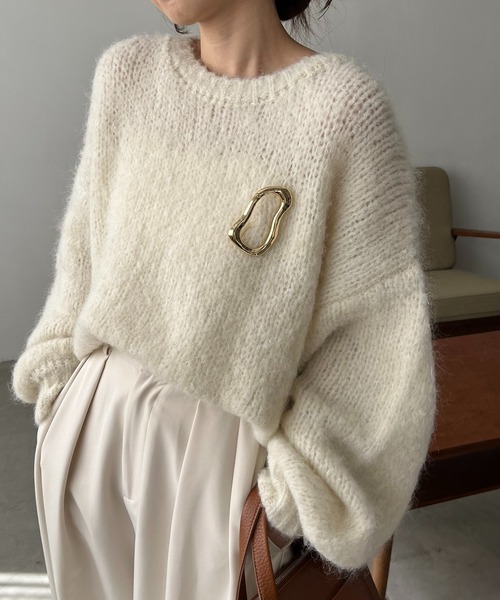 GOLDY（ゴールディ）の「〈GOLDY/ゴールディ〉ニュアンスラウンドブローチ（ブローチ/コサージュ・レディース・ゴールド/シルバー・FREE）」の11枚目の写真