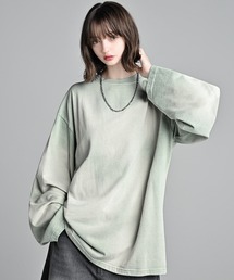 超美品　メルタムボーダー柄 オーバーサイズ Tシャツ グリーン メンズのTシャツ/カットソー（グリーン・カーキ/緑色系・ボーダー柄
