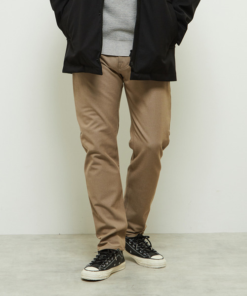 MEN'S MELROSE（メンズメルローズ）の「ソフトサーモシャンブレースリムテーパード5ポケットパンツ（その他パンツ・メンズ・ネイビー/ベージュ/ブラック・2/3/5/4）」の17枚目の写真