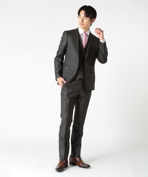 CROWDED CLOSET（クラウデッドクローゼット）の「シャドー小紋/シャドー鹿の子柄クレリックタイ（ネクタイ・メンズ・ネイビー/シルバー/ピンク・FREE）」の9枚目の写真