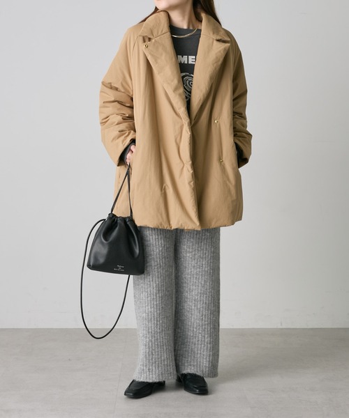 PUAL CE CIN（ピュアルセシン）の「ワイドリブニットフレアパンツ（その他パンツ・レディース・チャコールグレー/グレー・FREE）」の17枚目の写真